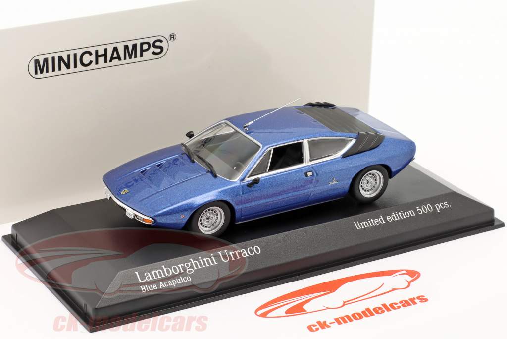 Lamborghini Urraco Année de construction 1974 bleu métallique 1:43 Minichamps