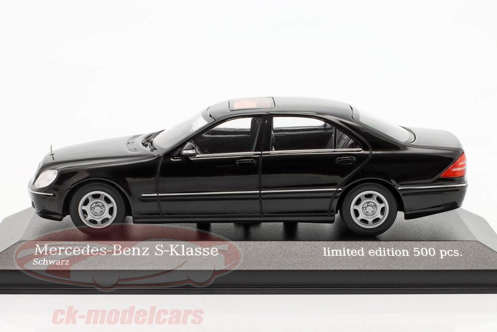 Mercedes-Benz Clase S (W220) Año de construcción 1998 negro 1:43 Minichamps