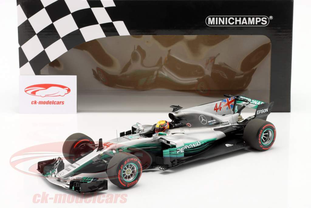 L. Hamilton Mercedes-AMG F1 W08 #44 formel 1 Verdensmester 2017 1:18 Minichamps