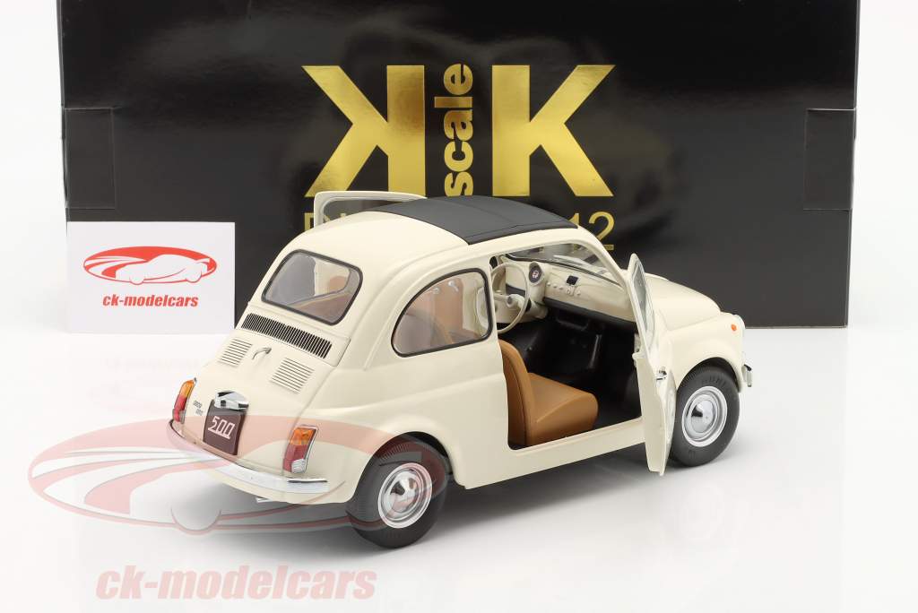 Fiat 500 Baujahr 1968 creme weiß 1:12 KK-Scale