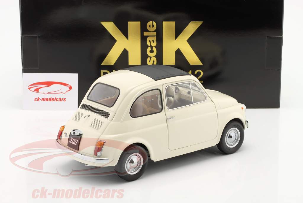 Fiat 500 Baujahr 1968 creme weiß 1:12 KK-Scale