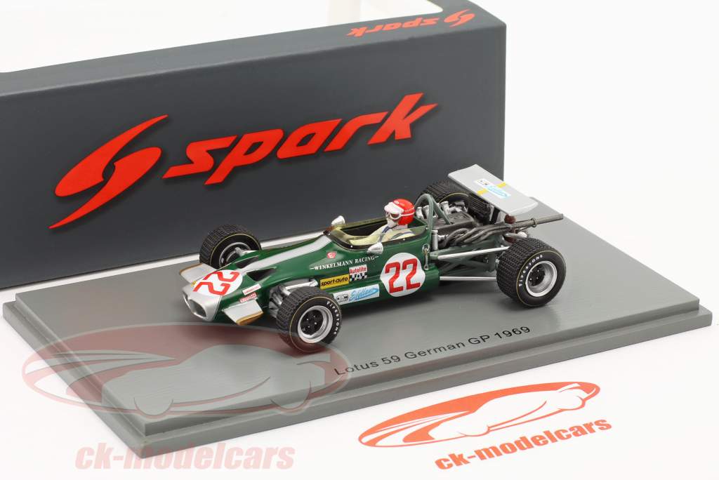 Rolf Stommelen Lotus 59 #22 Deutschland GP Formel 1 1969 1:43 Spark