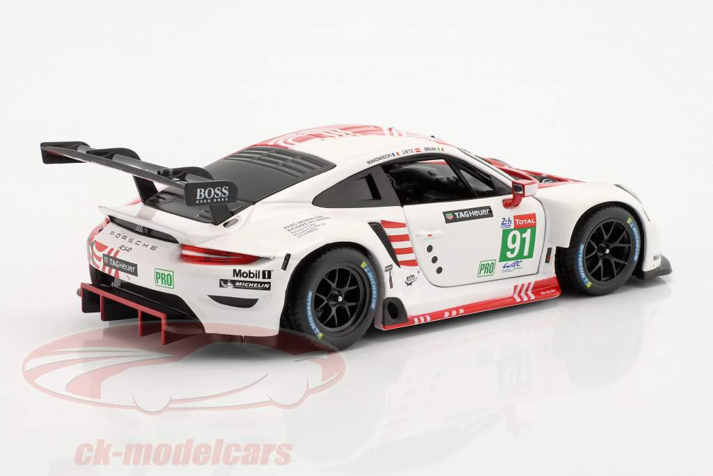 Porsche 911 RSR #91 24h LeMans 2020 Bruni, Lietz, Makowiecki 1:24 Bburago