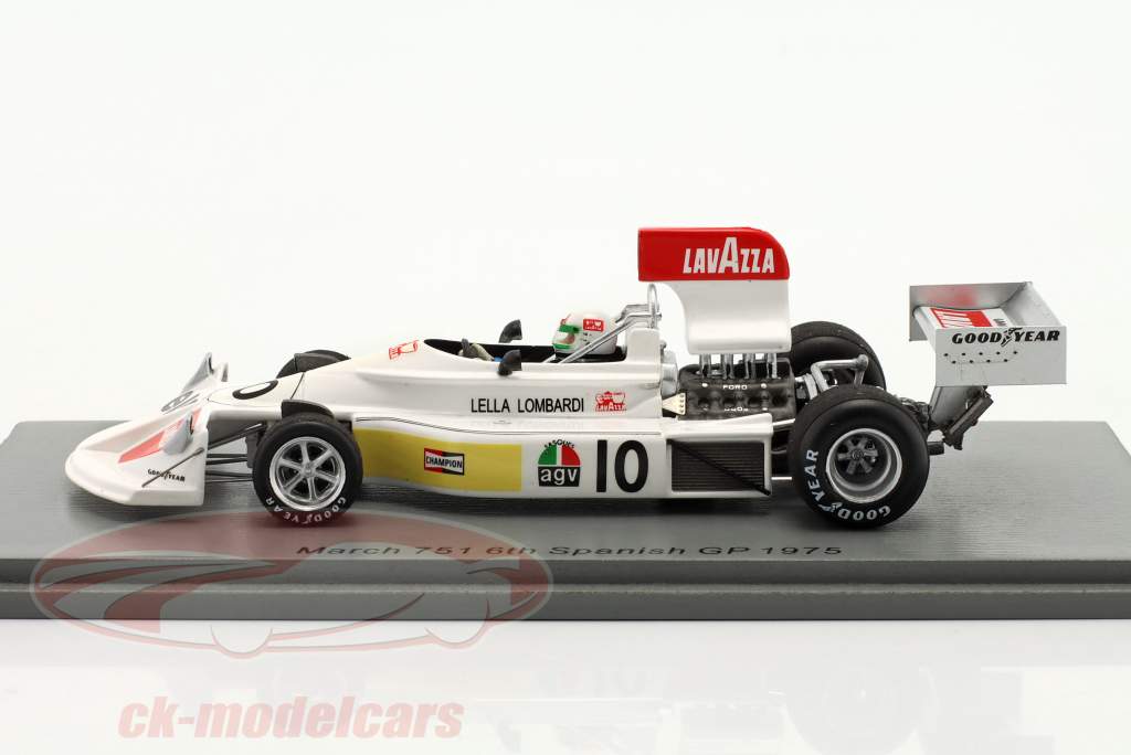 Lella Lombardi March 751 #10 6to España GP fórmula 1 1975 1:43 Spark