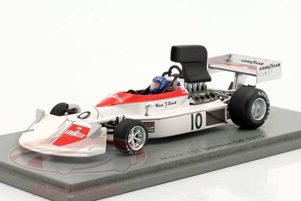 Hans J. Stuck March 751 #10 Alemania GP fórmula 1 1975 1:43 Spark