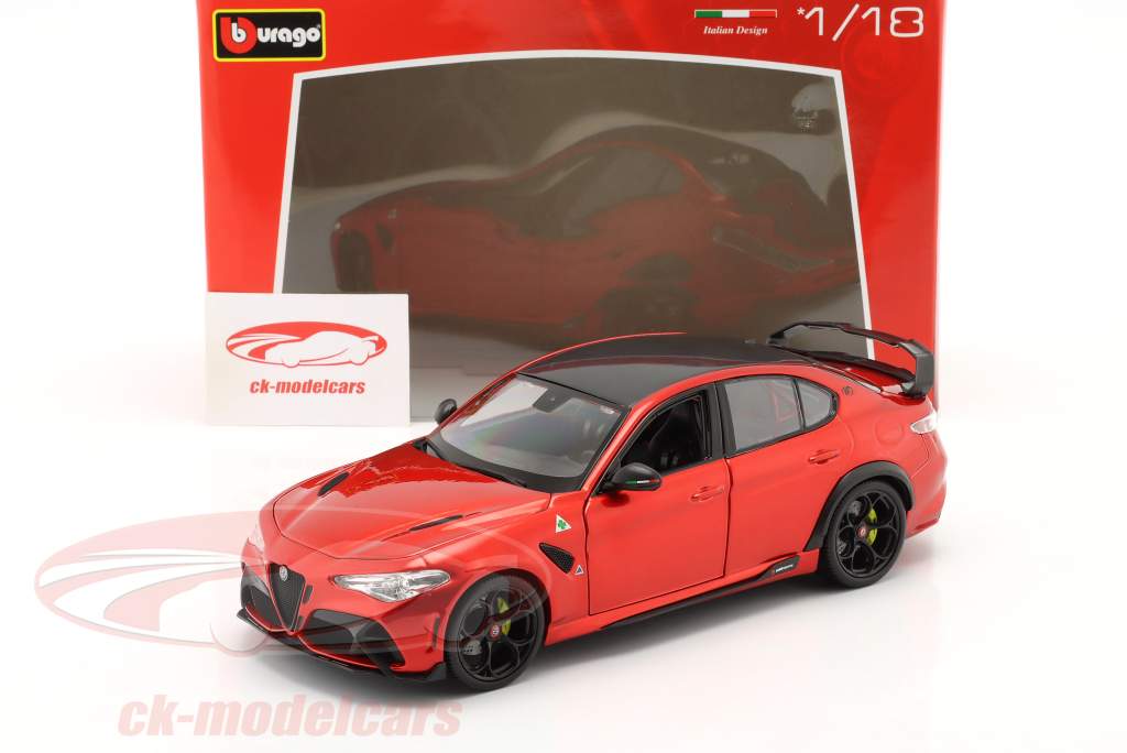 Alfa Romeo Giulia GTAm bouwjaar 2020 gta rood metalen 1:18 Bburago
