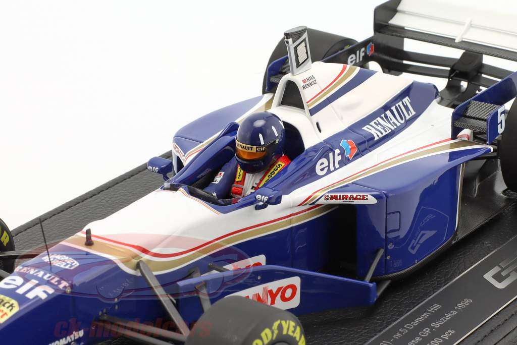 Damon Hill Williams FW18 #5 ganador Japón GP fórmula 1 Campeón mundial 1996 1:18 GP Replicas