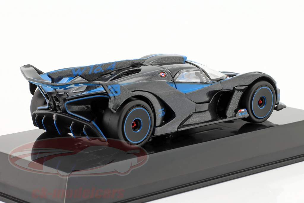 Bugatti Bolide Byggeår 2020 blå / kulstof 1:43 Bburago