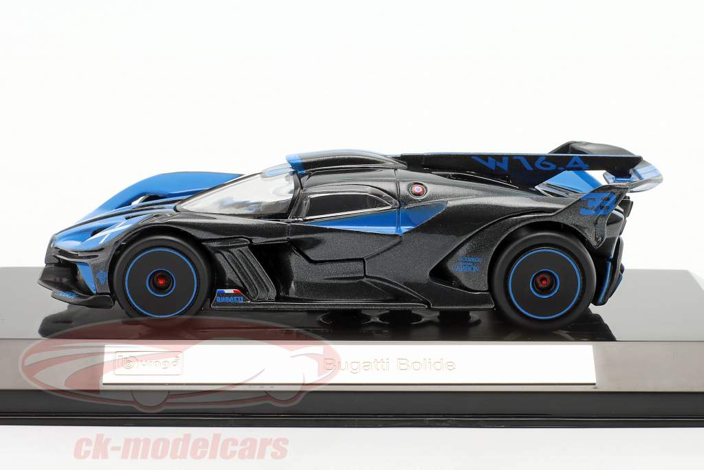 Bugatti Bolide Год постройки 2020 синий / углерод 1:43 Bburago
