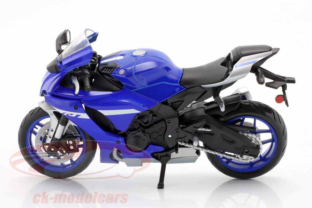 Yamaha YZF-R1 Bouwjaar 2021 blauw / zwart 1:12 Maisto