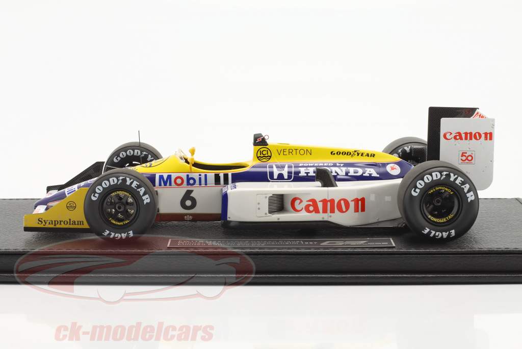 N. Piquet Williams FW11B #6 Alemania GP fórmula 1 Campeón mundial  1987 1:18 GP Replicas