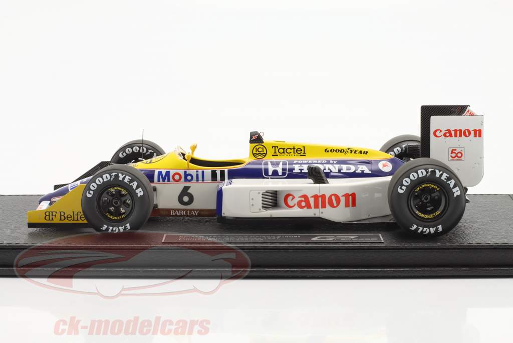 N. Piquet Williams FW11B #6 fórmula 1 Campeón mundial GP Italia 1987 1:18 GP Replicas