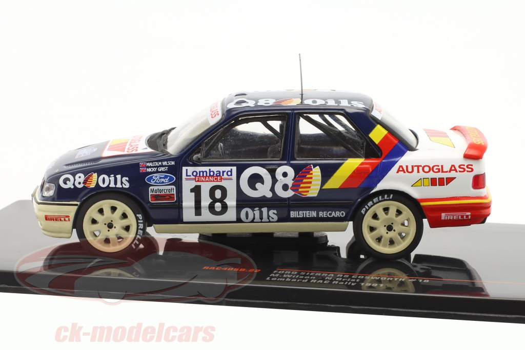 FORD SIERRA RS COSWORTH #8 LOMBARD RAC RALLY 1991 DELECOUR IXO RAC405A 1:43