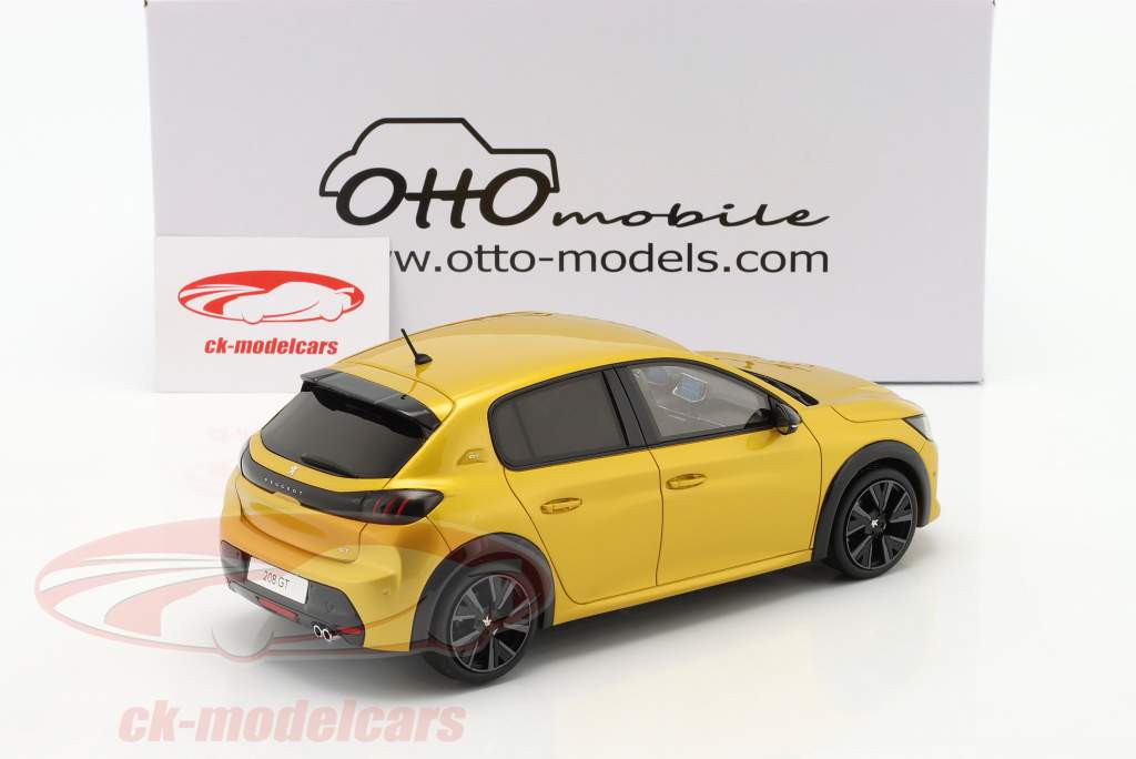 Peugeot 208 GT Byggeår 2020 faro gul 1:18 OttOmobile
