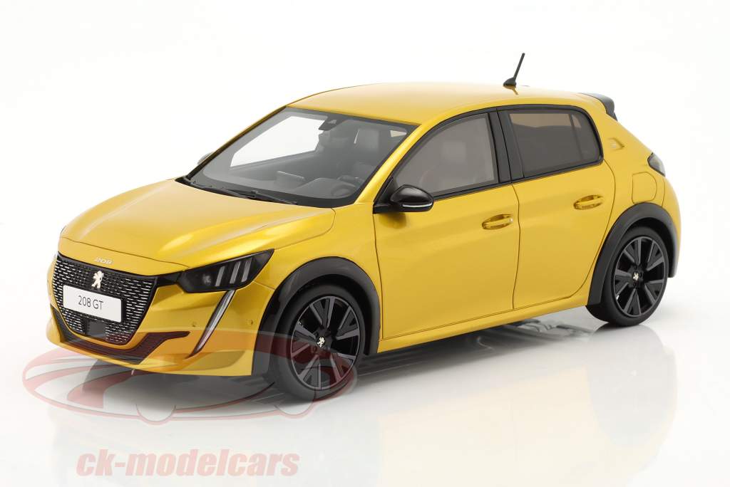 Peugeot 208 GT Byggeår 2020 faro gul 1:18 OttOmobile