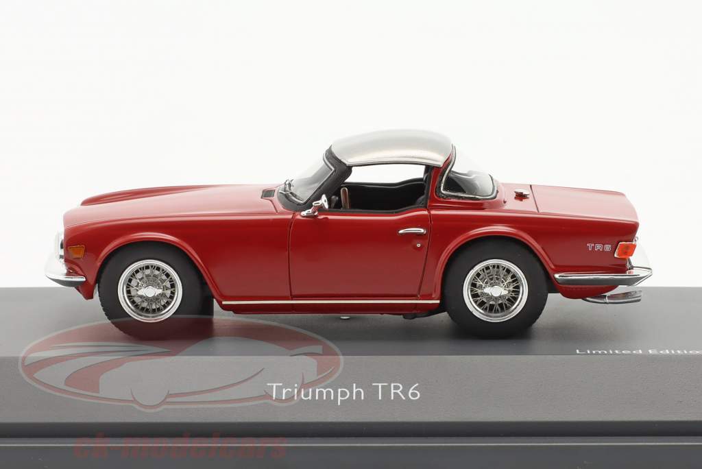 Triumph TR6 Roadster Byggeår 1968-1976 rødvin 1:43 Schuco