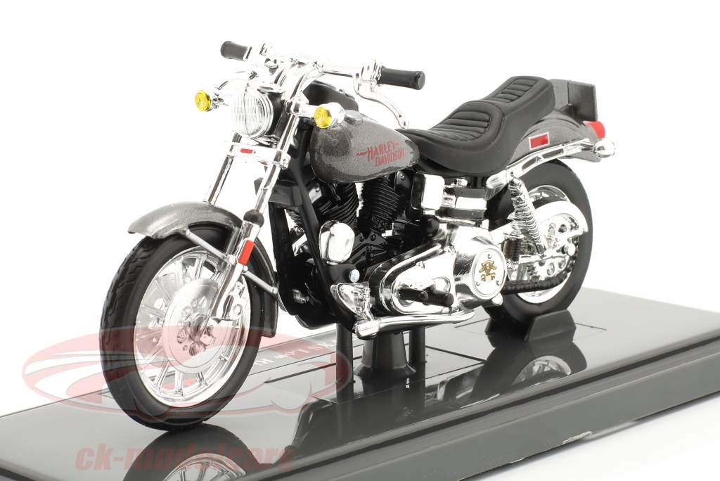 Harley-Davidson FXS Low Rider Año de construcción 1977 Gris metálico 1:18 Maisto