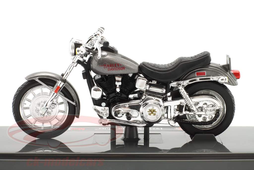 Harley-Davidson FXS Low Rider Byggeår 1977 Grå metallisk 1:18 Maisto