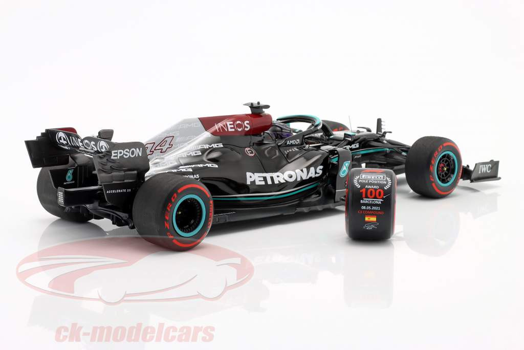 L. Hamilton Mercedes-AMG F1 W12 #44 100th Pole Position Spanish GP formula 1 2021 1:18 Minichamps