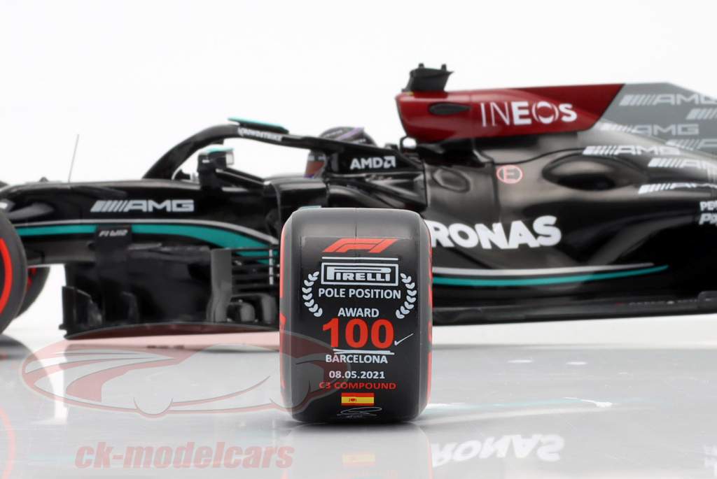 L. Hamilton Mercedes-AMG F1 W12 #44 100 Pole Position español GP fórmula 1 2021 1:18 Minichamps