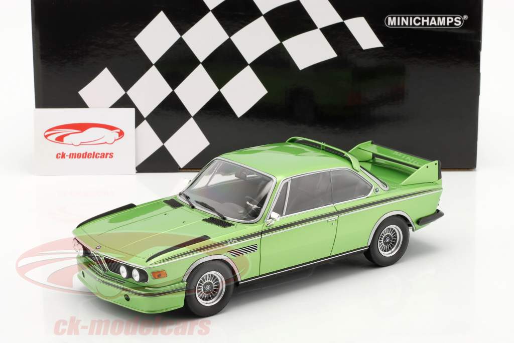 BMW 3.0 CSL (E9) Baujahr 1973 grün metallic 1:18 Minichamps