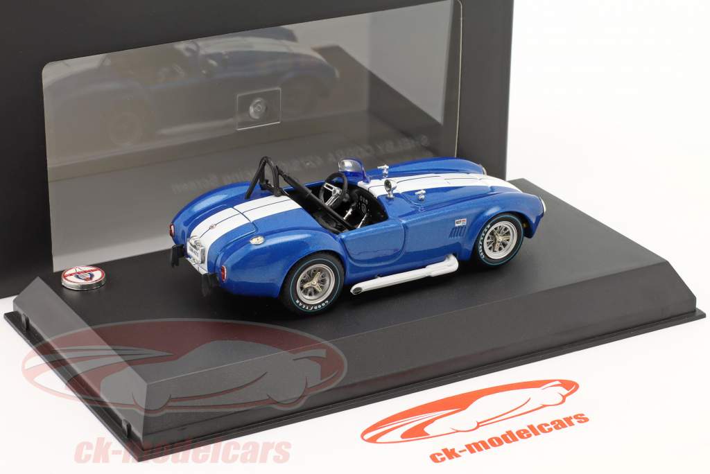 Shelby Cobra 427 S/C Spider Racing Screen blue metallic 1:43 Kyosho