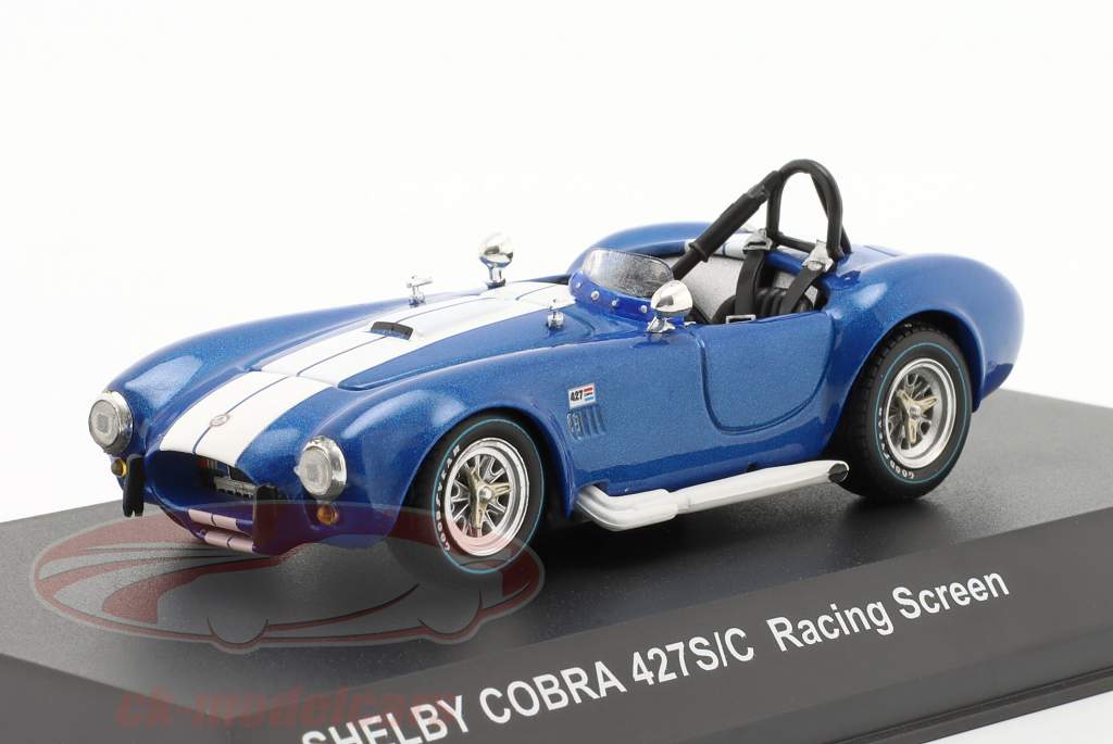 Shelby Cobra 427 S/C Spider Racing Screen blau metallic 1:43 Kyosho