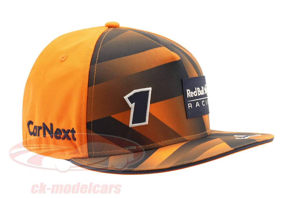 Red Bull Racing Max Verstappen Flat Cap naranja / negro