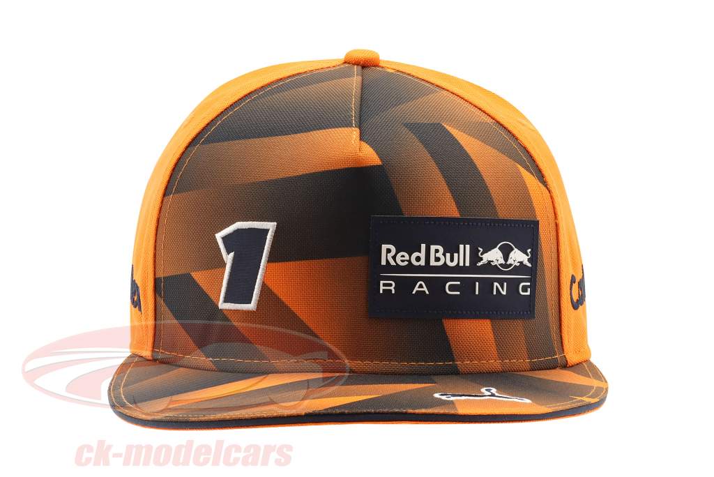 Red Bull Racing Max Verstappen Flat Cap orange / schwarz