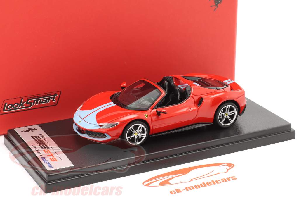 Ferrari 296 GTS Год постройки 2022 корса красный / синий 1:43 LookSmart