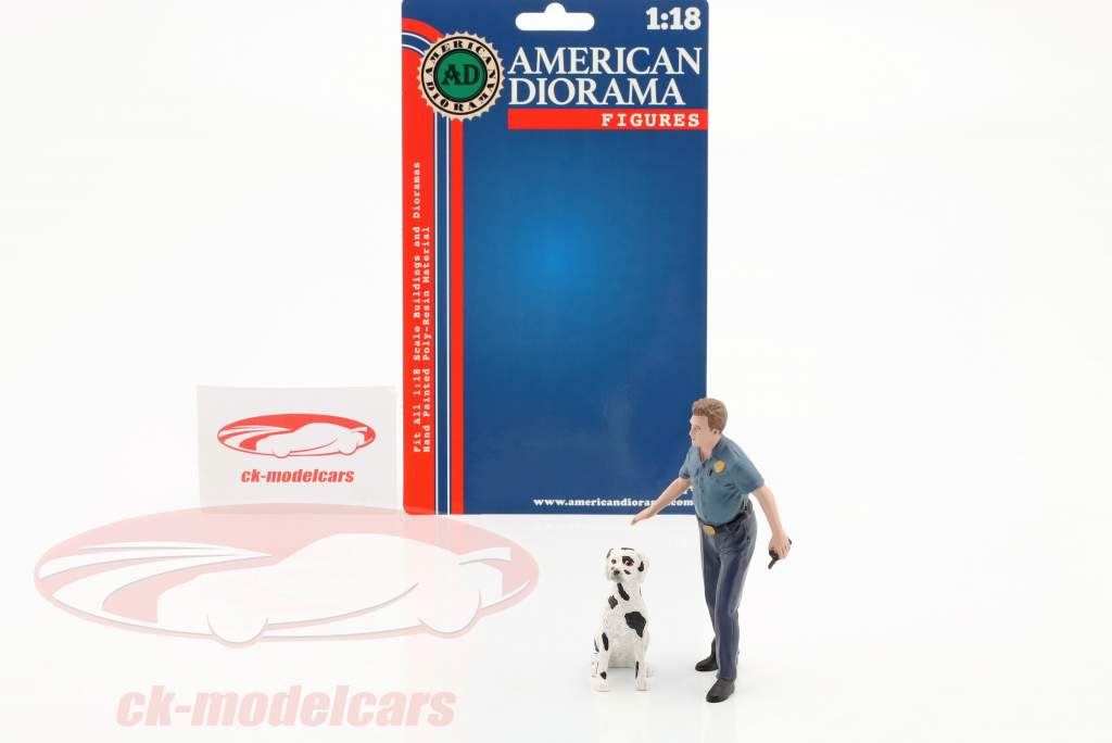 Firefighters Fire Dog Training chiffre 1:18 American Diorama