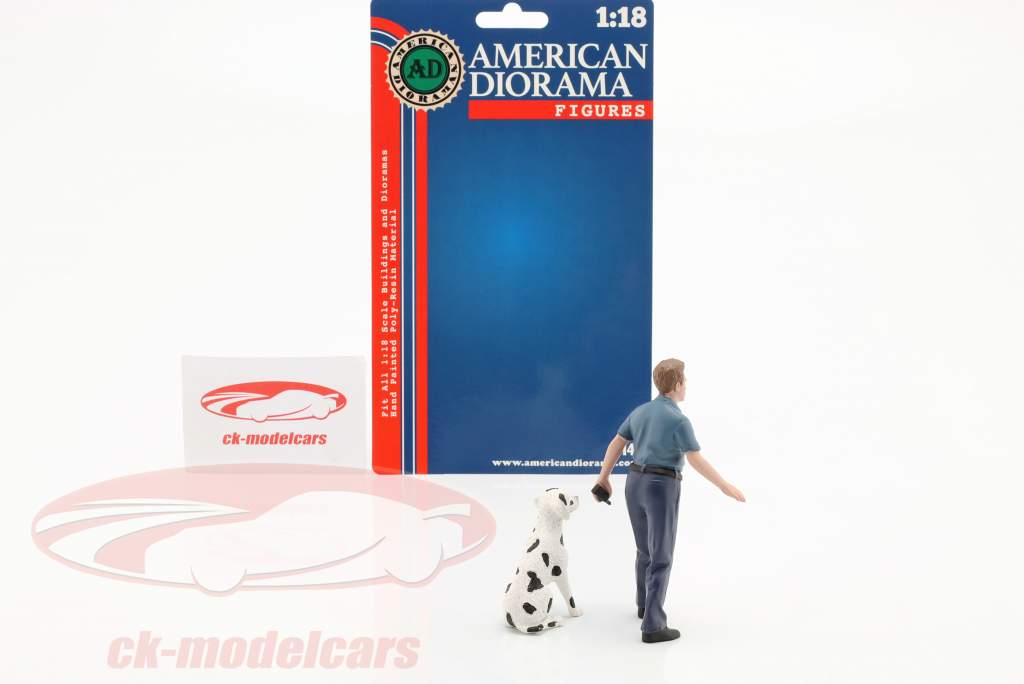Firefighters Fire Dog Training chiffre 1:18 American Diorama