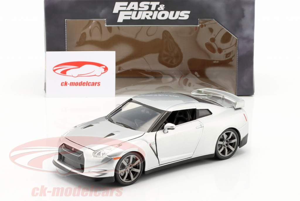 Brian's Nissan GT-R R35 Fast and Furious 6 (2013) d'argento 1:24 Jada Toys