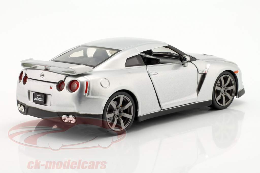 Brian's Nissan GT-R R35 Fast and Furious 6 (2013) d'argento 1:24 Jada Toys