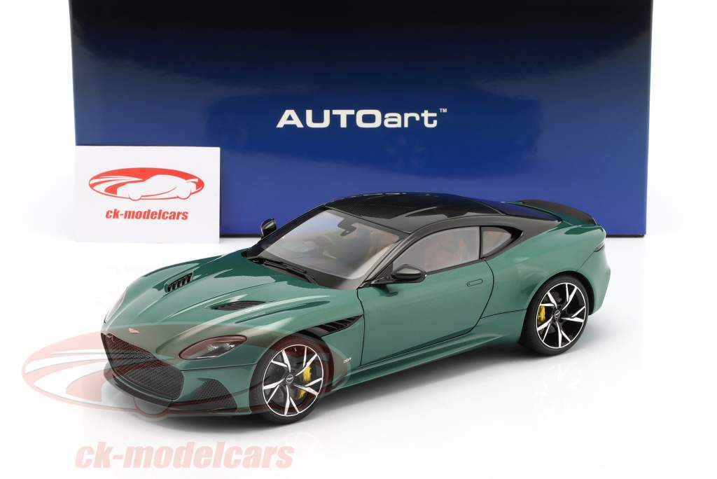 Aston Martin Superleggera Byggeår 2019 grøn metallisk / kulstof 1:18 AUTOart