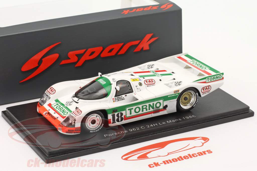 Porsche 962C #18 24h LeMans 1986 Brun Motorsport 1:43 Spark