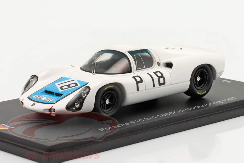 Porsche 910 #18 3rd 1000km Nürburgring 1967 Neerpasch, Elford 1:43 Spark