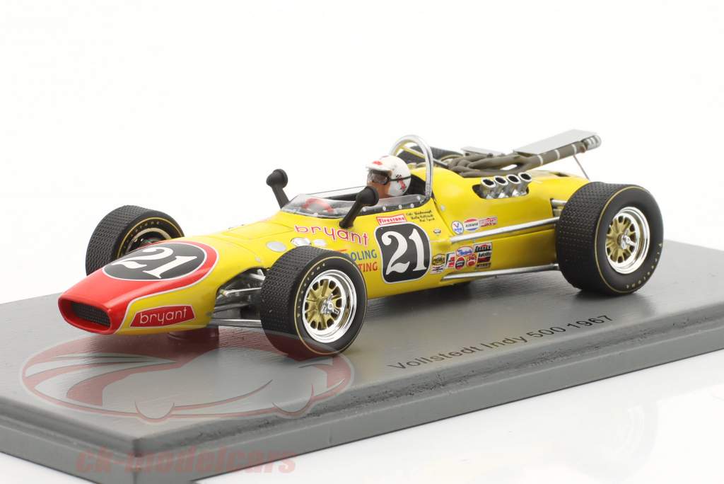 Cale Yarborough Vollstedt 67 #21 Indy500 IndyCar Series 1967 1:43 Spark