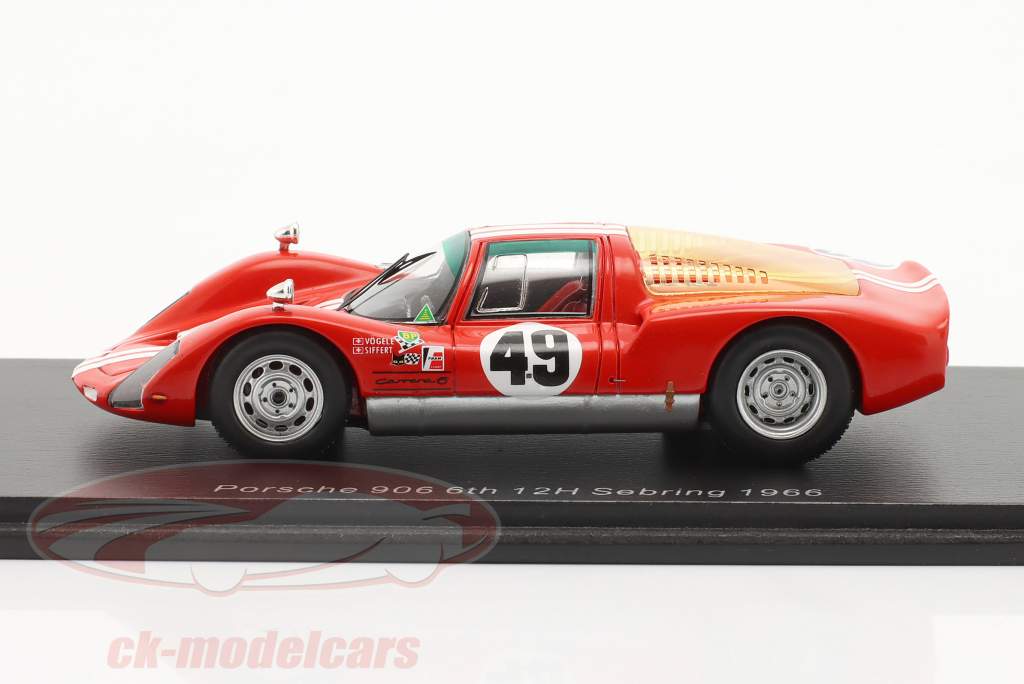 Porsche 906 #49 6th 12h Sebring 1966 Siffert, Vögele 1:43 Spark