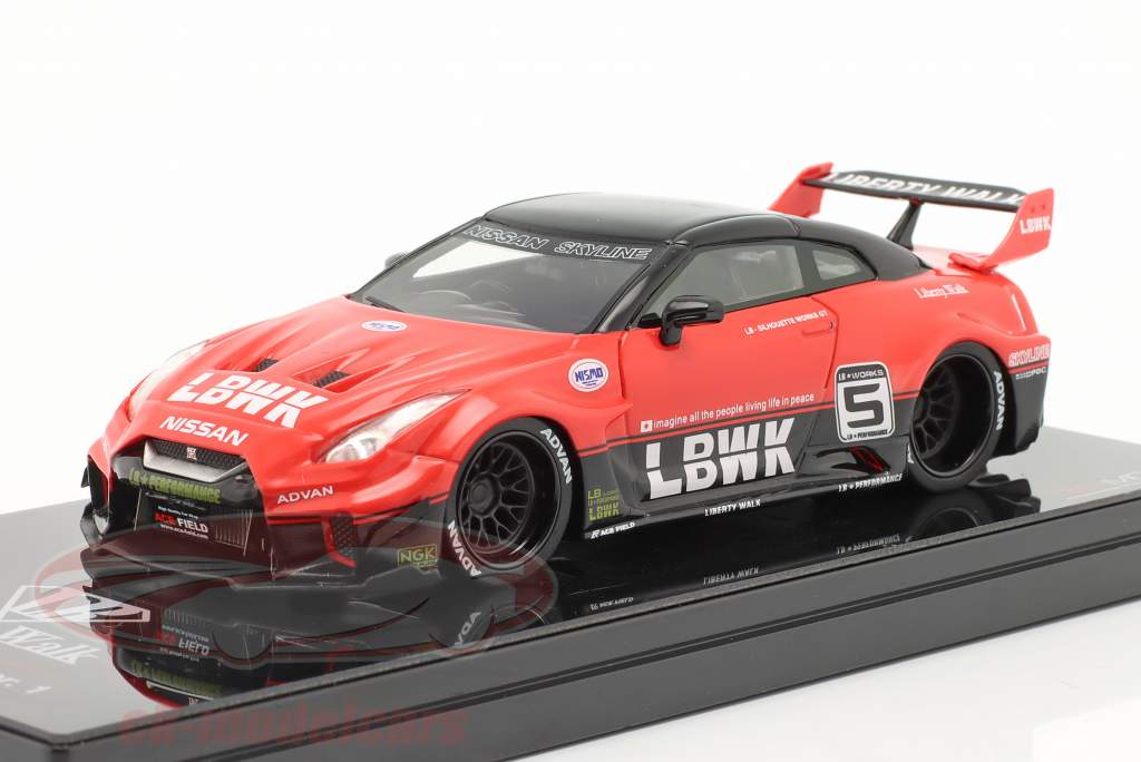 LB-Silhouette Works GT Nissan 35GT-RR Ver.1 #5 red / black 1:43 TrueScale