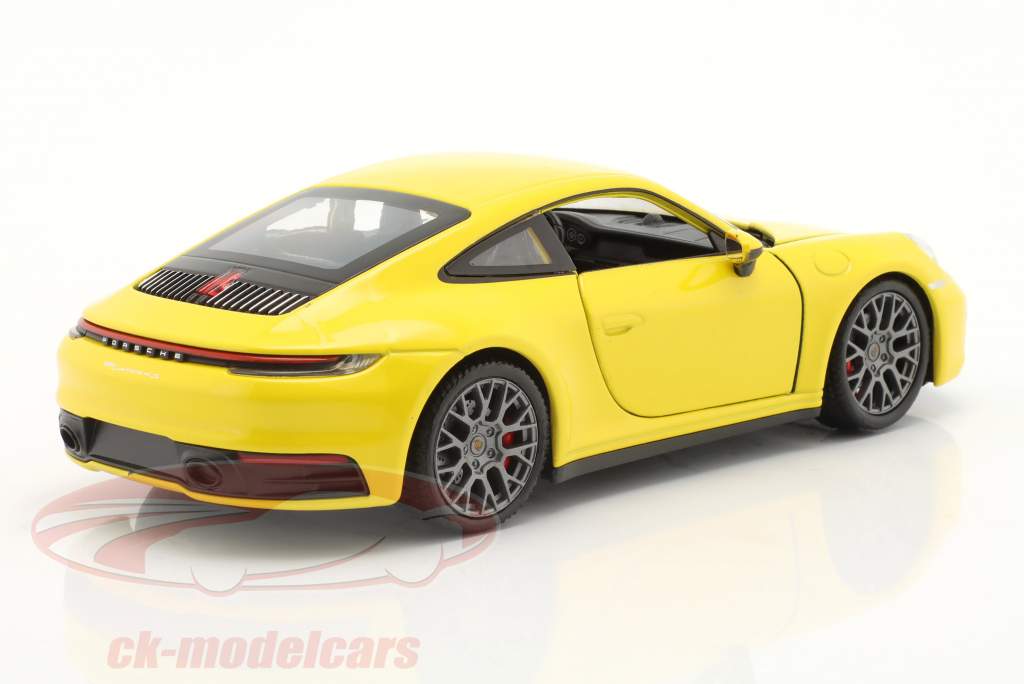 Porsche 911 (992) Carrera 4S Baujahr 2019 gelb 1:24 Welly