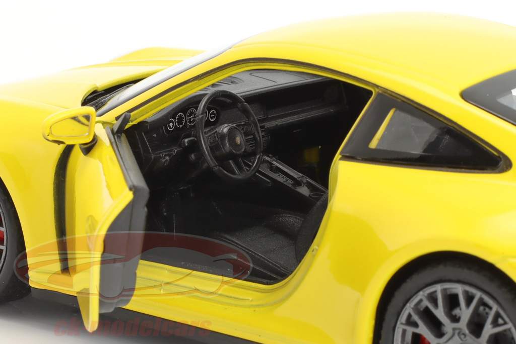 Porsche 911 (992) Carrera 4S Año de construcción 2019 amarillo 1:24 Welly