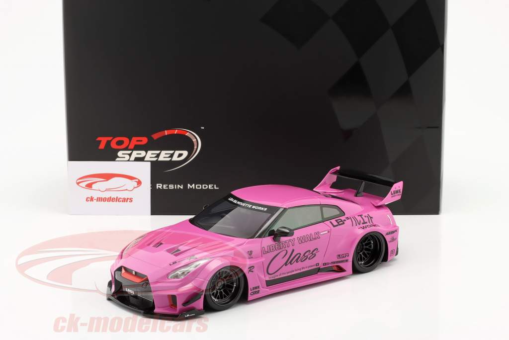 Nissan GT-RR (R35) LBWK Class pink 1:18 TrueScale