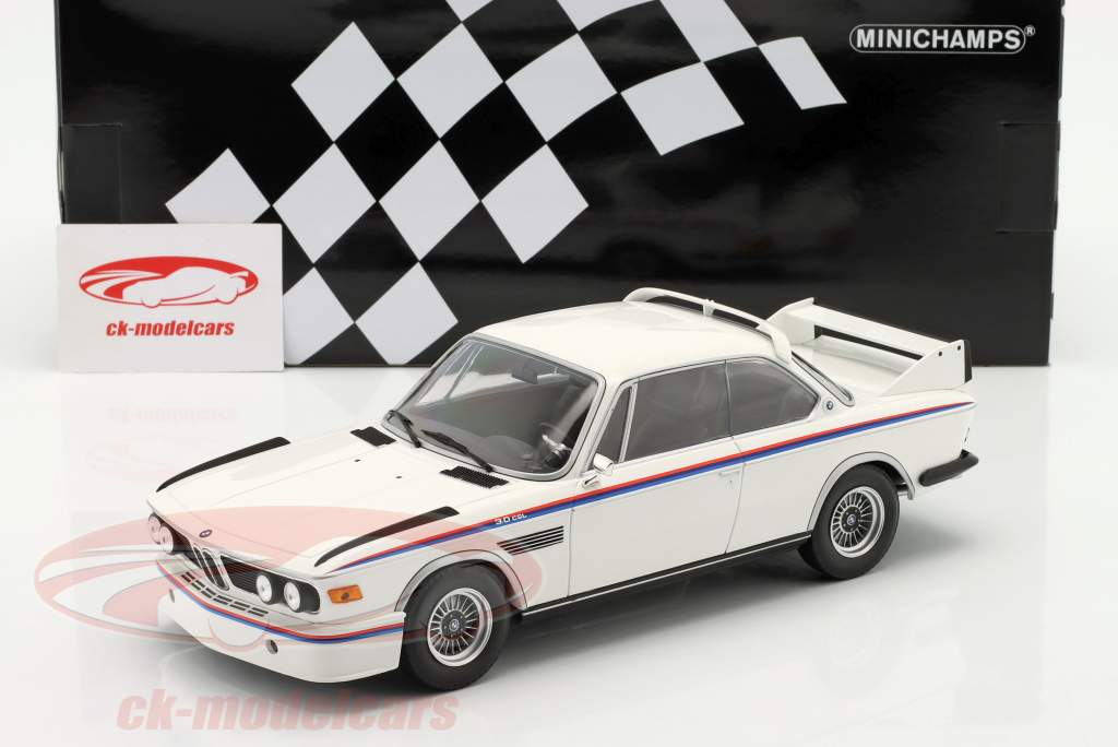 BMW 3.0 CSL (E9) Año de construcción 1973 Blanco 1:18 Minichamps