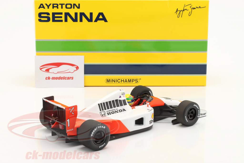 Ayrton Senna McLaren MP4/6 #1 Campeón mundial fórmula 1 1991 1:18 Minichamps
