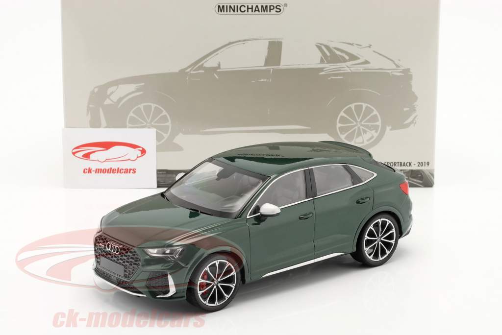 Audi RS Q3 Sportback year 2019 dark green metallic 1:18 Minichamps