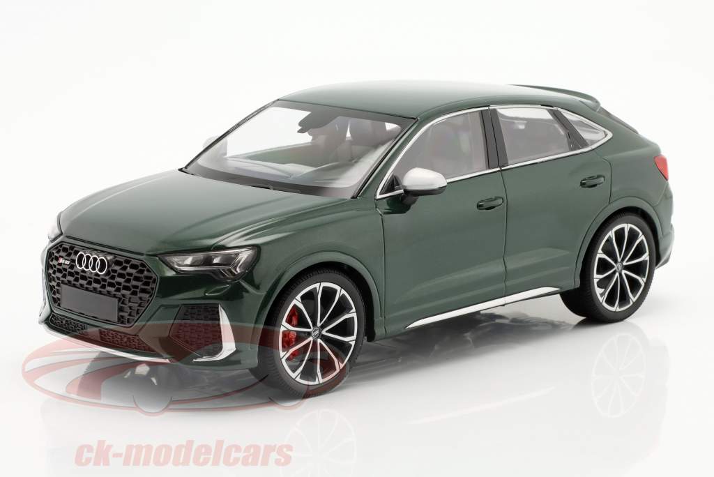 Audi RS Q3 Sportback Byggeår 2019 mørkegrøn metallisk 1:18 Minichamps