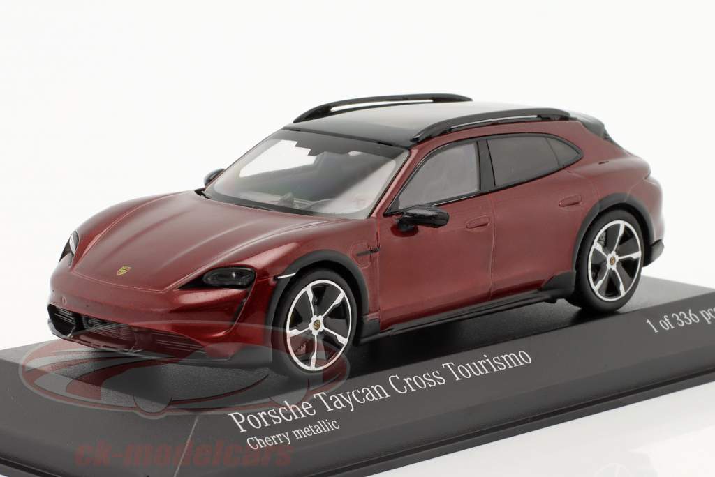Porsche Taycan Cross Turismo Turbo S 2022 cherry metallic 1:43 Minichamps