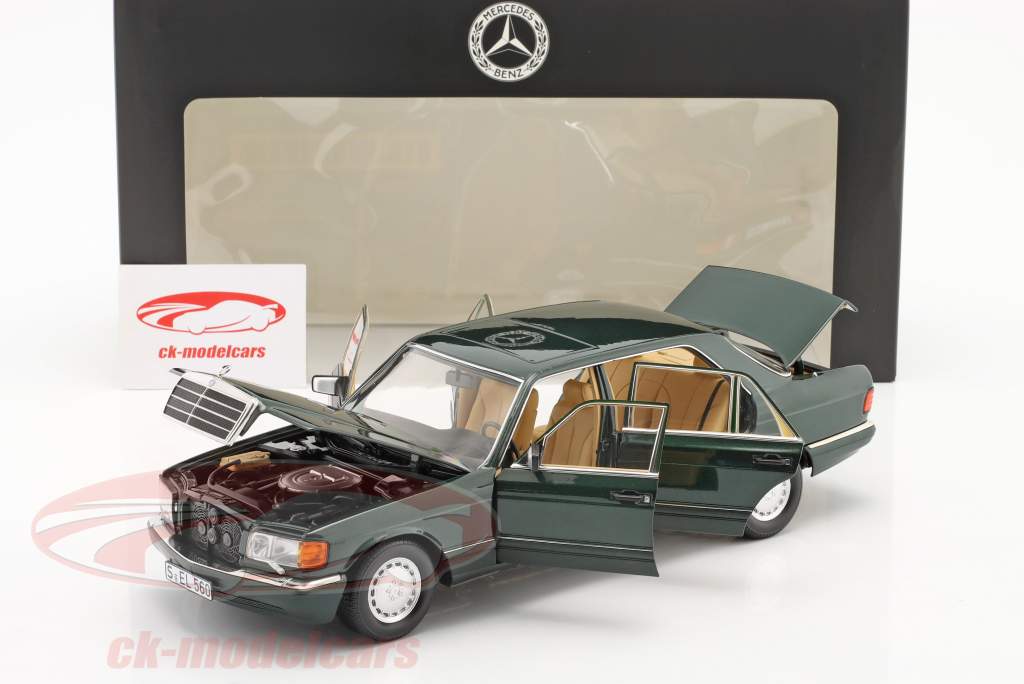 Mercedes-Benz 560 SEL (V126) 建设年份 1985-1991 孔雀石绿 1:18 Norev