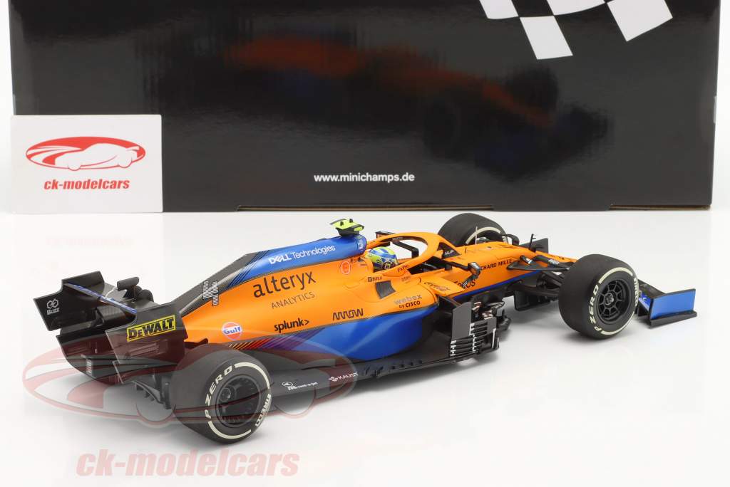 Lando Norris McLaren MCL35M #4 2nd Italian GP formula 1 2021 1:18 Minichamps